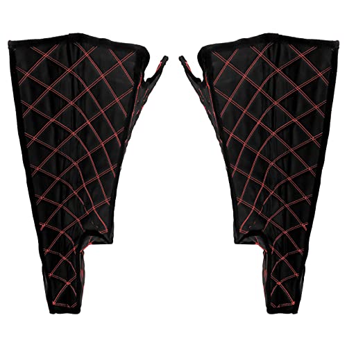 5 inch Stretched Saddlebag Liners Inserts Fit for Harley Touring 2014-2024 - color: Red Stitching, style: For 5 Inch Stretched Hard Saddlebags