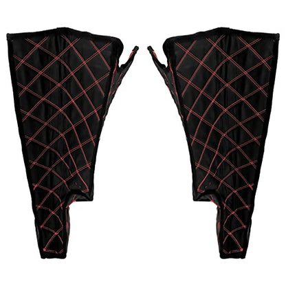 5 inch Stretched Saddlebag Liners Inserts Fit for Harley Touring 2014-2024 - color: Red Stitching, style: For 5 Inch Stretched Hard Saddlebags