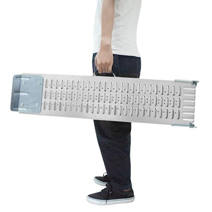 ThunderBay 73'' x 9''Loading Ramp Set Pack of 2 Folding Ramp Folding Galvanized Steel 880 lbs Max Folding Ramp for ATV,Motorcycle,Truck,Quad,Lawn Mower,Snow Blower,Dirt Bikes,Carts,Trailers,Car Tailg
