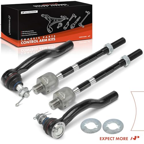 A-Premium Front Inner & Outer Tie Rod End Kit Fix Uneven Tire Wear