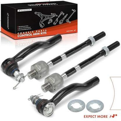 A-Premium Front Inner & Outer Tie Rod End Kit Fix Uneven Tire Wear