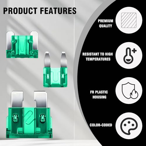 Car Fuses Assortment Kit, 306PCS Mixed Vehicle Blade Fuses Kit Indudes Standard & Mini & Low Profile Mini Fuse for (35A,30A,25A,20A,15A,10A,7.5A,5A,2A), Auto Replacement Accessories (306PCS)