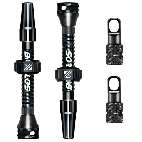 BUCKLOS Tubeless Presta Valve Stem 40/44/55/60/65/80/100mm - color: BLACK