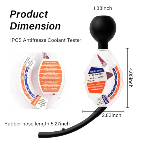 Professional Antifreeze Tester Automotive,Accurate Antifreeze Coolant Tester for Understanding The State of Coolant,Dial Type Anti Freeze Checker Universal Car Tool