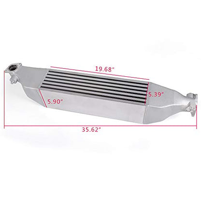 G-PLUS Front Mount Turbo Preformance Intercooler Compatible With 2016-2018 Honda Civic 1.5L +16HP Bolt On FMIC Upgrade Intercooler Replacement Silver - color: Sliver, size: 2016-2018 Honda Civic