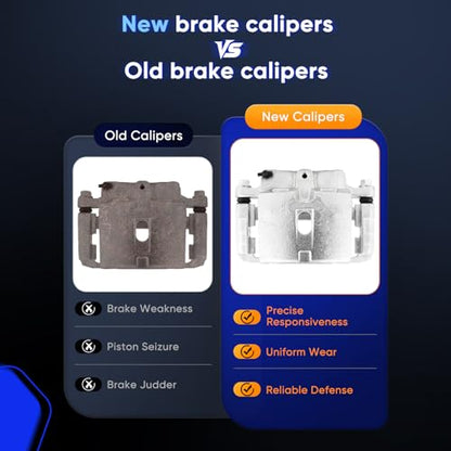 ECCPP 18-B4729 18-B4728 Front Left & Right Disc Brake Caliper Assembly - size: Front[18-B4729 18-B4728]