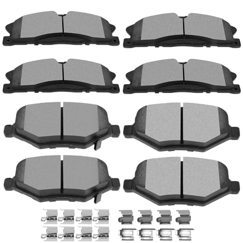 Ceramic Brake Pads Kits,SCITOO 8pcs Brakes Pads Set For Ford For Explorer - size: Front D1611 & Rear D1612 [8PCS]