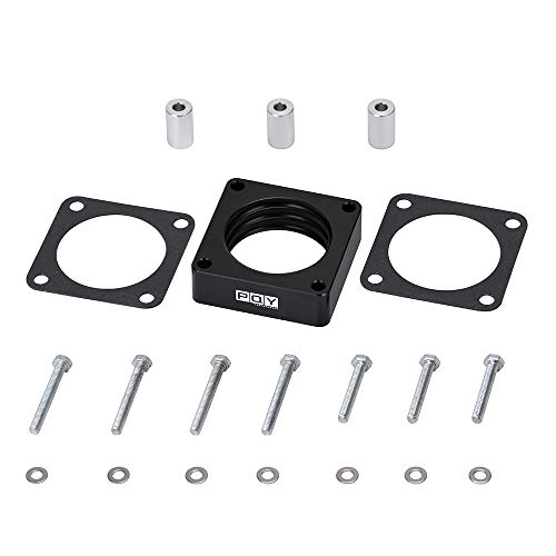 Throttle Body Spacer Compatible with 91-06 Jeep Wrangler TJ YJ LJ Cherokee XJ 2.5L/4.0L Engine Gas MJ w/Gasket 1" Raise Manifold Carb Black - color: black