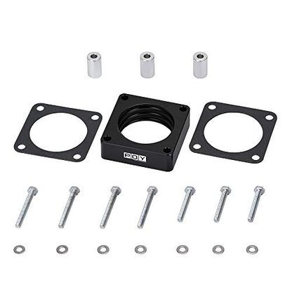 Throttle Body Spacer Compatible with 91-06 Jeep Wrangler TJ YJ LJ Cherokee XJ 2.5L/4.0L Engine Gas MJ w/Gasket 1" Raise Manifold Carb Black - color: black