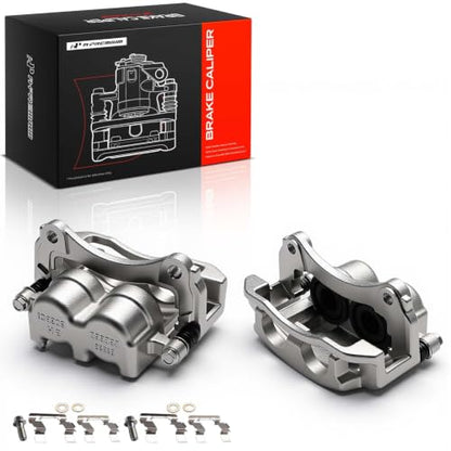 A-Premium Front Left and Right Side Disc Brake Caliper with Bracket - style: Front Driver and Passenger