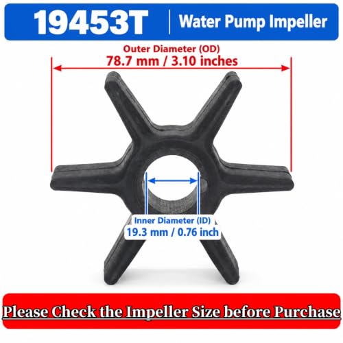 19453T Outboard Water Pump Impeller Kit for Mercury Marine 30-60 HP Motor
