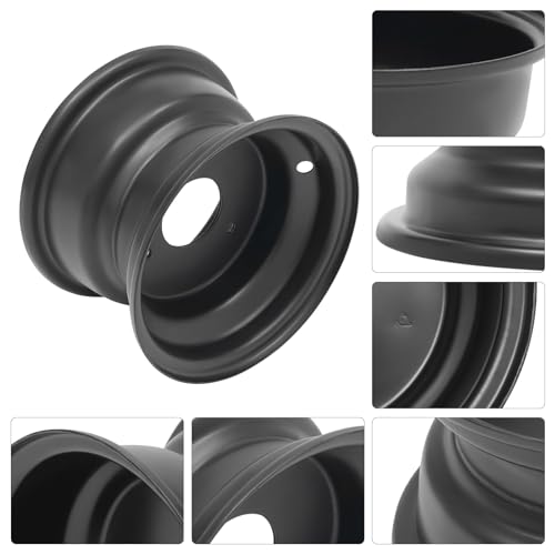 7" ATV Wheel Rim 3 Lugs 16x8-7 Tire Rim Parts for 125cc ATV Black Wheel Rim Tire 3 Holes 78mm Hole Distance, Black