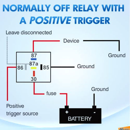 Nilight 5 Pack Waterproof Relay and Socket Harness 40/30 AMP - color: 30A-5PC