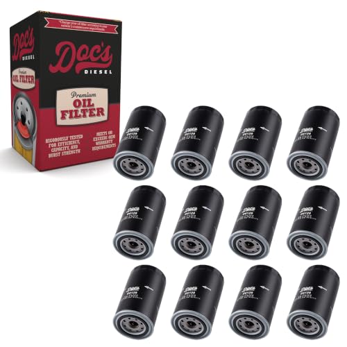 Doc's Diesel Oil Filter 12-Pack D6128-12 | Compatible with Ford 6.7L Powerstroke F250, F350, F450, F550 2011+, Ford 6.7L Powerstroke F650, F750 2017+ | Replaces FL2051 - size: 12-Pack