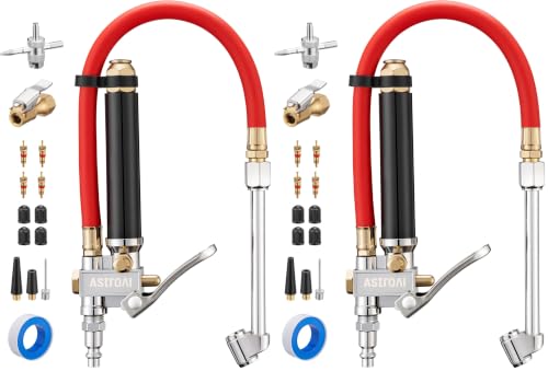 AstroAI T3 Tire Pressure Gauge with Inflator 10-120PSI, ANSI B40.1 Accuracy (Pack of 2) - size: Classic 10-120 psi (Pack of 2)