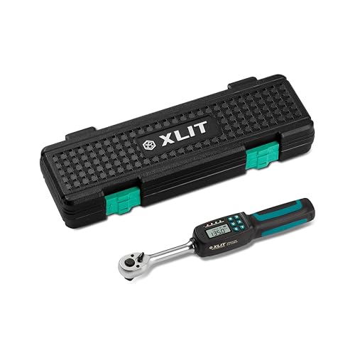1/2" Digital Torque Wrench 2.9-99.6 ft-lb/4-135 Nm, ±2% Accuracy, LED & Buzzer Alerts, 4 Units, Industrial CR-V Steel, Calibration Report & Protective Case for Car, Motorcycle, Bike Repair - size: 1/2", 2.9-99.6 ft-lb (4-135 Nm)