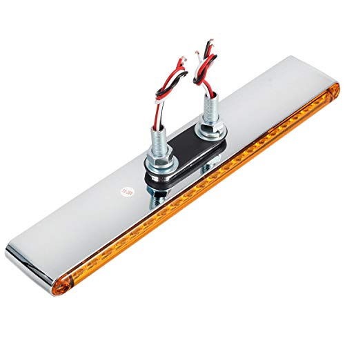 Partsam 2Pcs 12" Red/Amber LED Combo Double Face Truck Semi Trailer Light Bars 20LED Waterproof with Double Studs Sealed Truck Trailer Led Pedestal Turn Signal Stop Tail Marker Clearance Lights 12V - size: 12 Inch