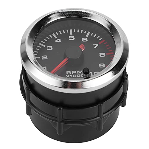Car Tachometer Tacho Gauge Revolution Meter, 52mm/2in Universal 7 Colors Tachometer Revolution Meter with Measuring Range 0‑10000RPM