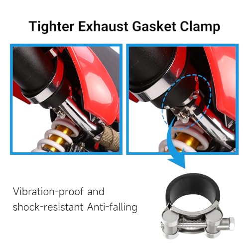 EOPOAYI 28mm Muffler for 125cc 110cc Pit Dirt Bike CRF50 SSR Apollo TTR - color: Black