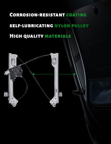 Front Passenger Side Power Window Regulator with Motor - size: 751-725