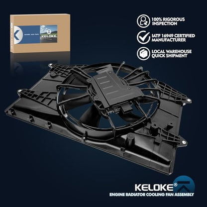KELOKE Engine Radiator Cooling Fan Assembly with Brushless Motor for Honda - size: 190155AAA01
