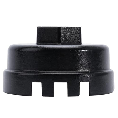 64mm 14 Flutes/6 Slots Oil Filter Cap Wrench Removal Tool Socket Compatible with Toyota, Lexus, Prius, and Scion Vehicles Equipped with 1.8L 4-Cylinder engines, Black Heavy-Duty Aluminum - size: 6 Slot