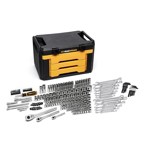GEARWRENCH 257 Pc 72T 6 & 12 Pt SAE/mm Mechanics Tool Set | GW72XLCBMTS