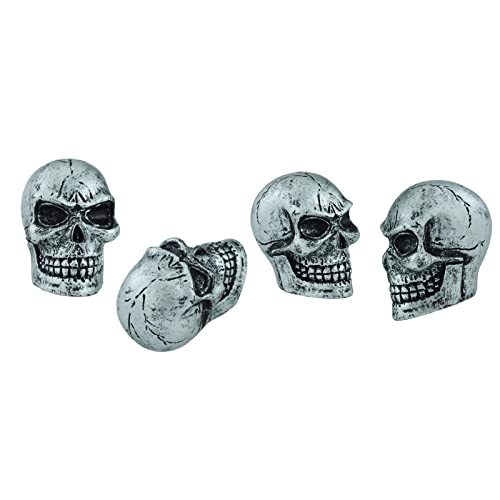 Skull Car Tire Rim Caps Skeleton Bike Wheel Air Valve Stem Covers for Most Vehicles Bicycles Motorcycles, Silver - color: Silver