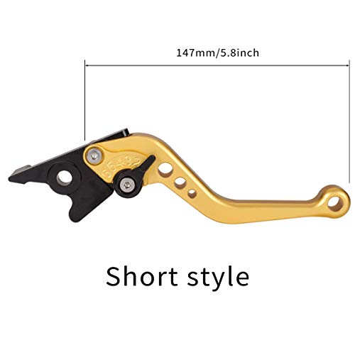 Hopider Short Brake Clutch Levers Compatible with GROM MSX125 2014-2026 - color: Gold