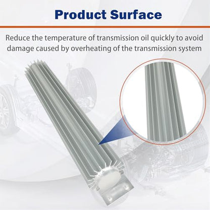 GXYWADY 18inch Aluminum Dual Pass Finned Transmission trans oil Co-o-le