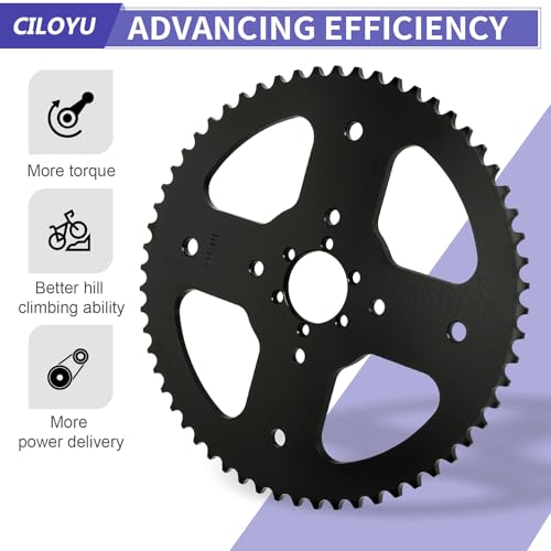 60T Sprocket 420 Chain with 90 Links Rear Chain Mini Bike CT200U - color: Red