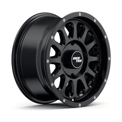 RockTrix RT111 14x7 ATV UTV Wheel 4x156 4+3 Offset, Matte Black, 1pc Single - size: 14x7 (4+3) 1pc