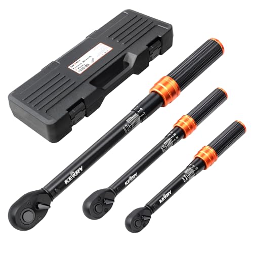 Kerry Click Torque Wrench Set, 1/4", 3/8" and 1/2" Drive, 3-Piece - size: 3pcs 1.67-20 FT.LB, 5-45 FT.LB, 20-160 FT.LB, style: 3pack
