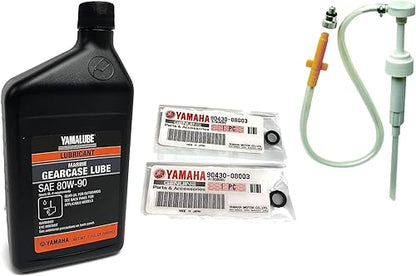 Yamaha Yamalube Marine Lower Unit Gearcase Lube- 1 Quart and Pump Plus Gasket, #Acc-GEARL-UB-QT