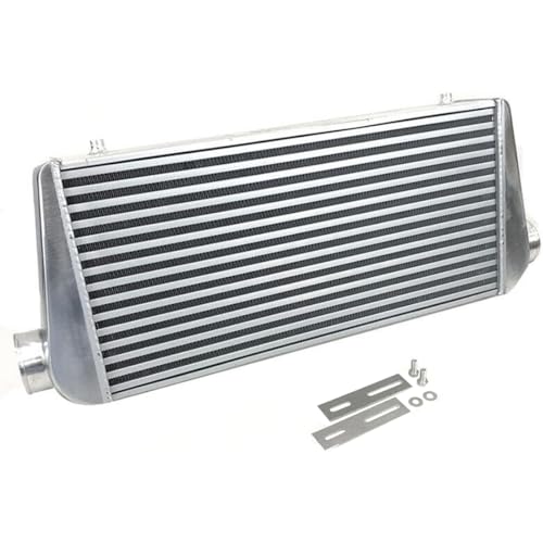 Universal 3" Inlet/Outlet Aluminum Intercooler 31x12x4Inch Large Front Mount 76mm Coresize 24"x11.5"x3.5"