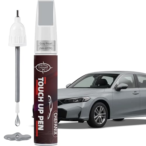 Sonic Gray Pearl (NH-877P) Touch Up Paint Pen Compatible with Honda - Exact Color Match, 2-in-1 Brush & Pen,Automotive Scratch Repair for CRV/CIVIC/Accord/HRV/Pilot/Odyssey - color: Sonic Gray Pearl (NH-877P) for CRV/CIVIC/Accord/HRV/Pilot/Odyssey/Ridgeli