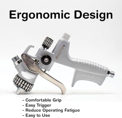 LAUCO KOTA HVLP Spray Gun Nozzle, Compact Aluminum Paint Sprayer (1.3 mm) 60819 - size: 1.3 mm