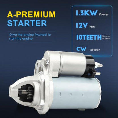 19616 New Starter Replacement for 11-21 V6 3.6L Chrysler 200 Town & Country, Dodge Journey Grand Caravan Avenger, Ram C/V Promaster 1500 2500 3500, 14 Jeep Cherokee 3.2L - color: 19616