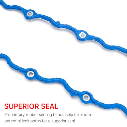 50522 T Engine Valve Cover Gasket fit for Jeep 4.0L Models for 1987-1995 Cherokee, Wrangler, Comanche, Grand Cherokee, Wagoneer, J10, CJ7 Select Models Rubber Gasket Leak-Proof Seal