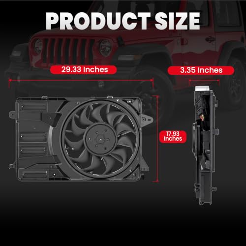 MOSTPLUS Radiator Cooling Fan Assembly, 4-PIN Electric Cooling Fan, Compatible with Chevrolet Models: Malibu 2016-2020, Replaces OE 84297662 84297679 - style: 2016-2020 Chevy Mabibu
