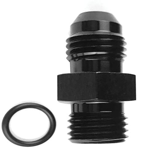12AN O-ring Boss to 12AN Male Flare Adapter Fitting 12 AN Flare Twin Hose Union fuel Pump Rail Line Aluminum Black Anodized JIC 12 AN to AN 12 Oring - size: 12AN to 12AN Oring