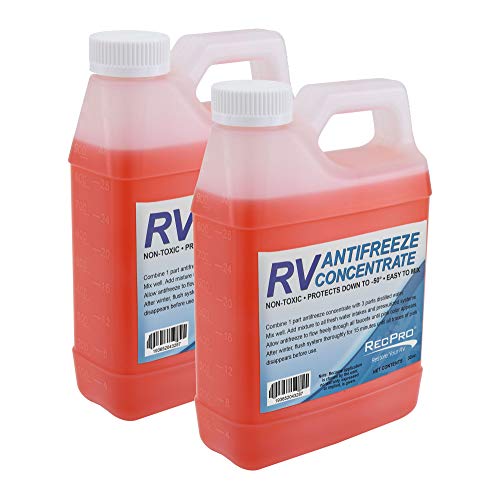 RecPro RV Antifreeze Concentrate -50°F Protection | 32oz Bottle Makes 1-Gallon | 1:3 Ratio | Non-Toxic (2-Pack) - size: 2-Pack