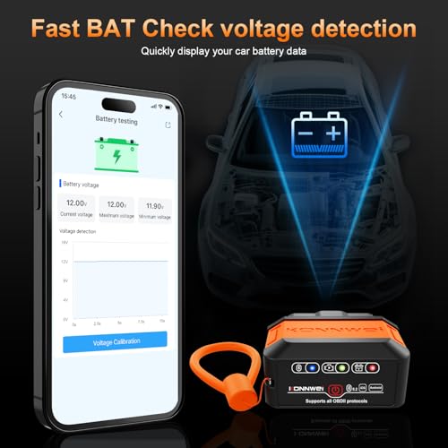 KONNWEI KW906 Bluetooth OBD2 Scanner Car Diagnostic Tool Engine Code Reader