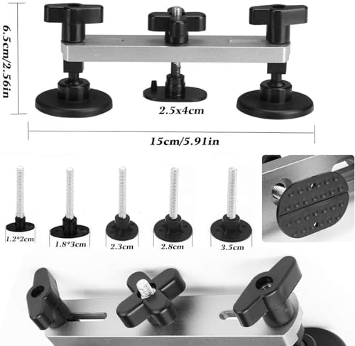GLISTON Auto Dent Puller Kit with Golden Lifter Dent Remover, Car Body Slide Hammer Paintless Dent Repair Set - size: XL