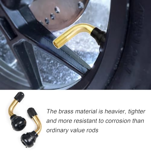 8Pcs Tubeless Tire Valve Stem PVR70, 90 Degree Brass Stem Valve - size: PVR70