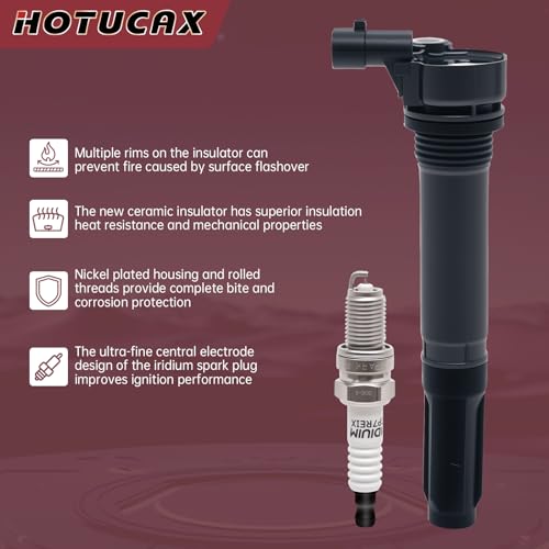 UF649 Ignition Coils & SP649 Iridium Spark Plug Set, 4 Pack - size: UF649 & Spark Plugs