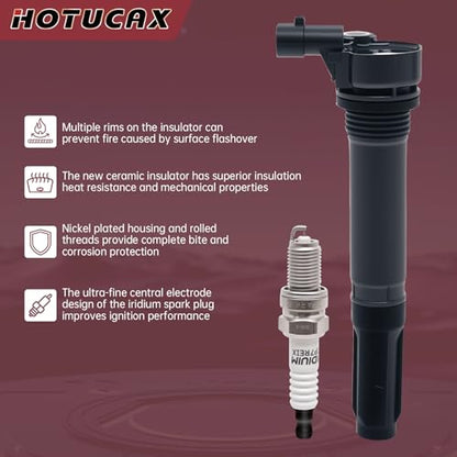 UF649 Ignition Coils & SP649 Iridium Spark Plug Set, 4 Pack - size: UF649 & Spark Plugs