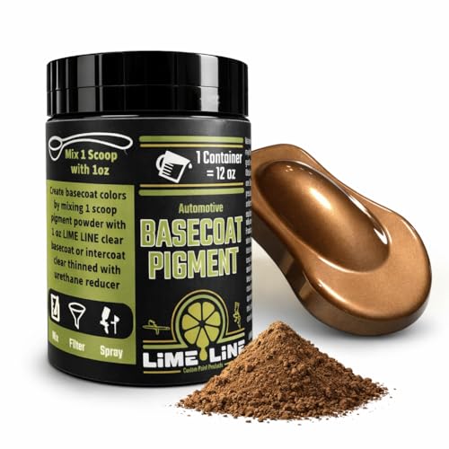 LiME LiNE Base Coat Maker Pigment Powder, Automotive Grade, Basecoat Metallic Bronze Pearl - color: Metallic Brown Pearl