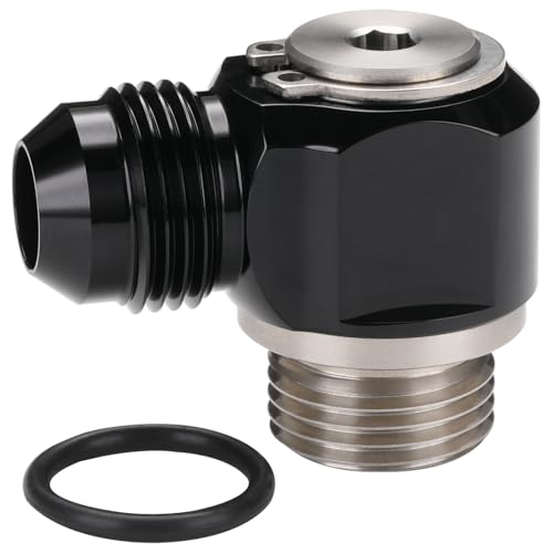 8AN Male Flare Banjo to 8AN -8 ORB Stainless Steel Banjo Bolt Assembly Fitting Adapter Black - size: 8AN to -8 ORB