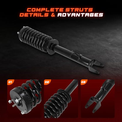 CCIYU Front and Rear Complete Strut Fit for Chrysler 300 05-10 RWD 4PCS